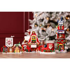 Toy Shop Christmas Clock Tower Brick Building Set Age 6+