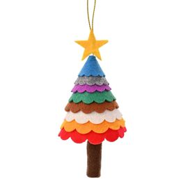 **MULTI 6** Toy Shop Felt Tree Decoration - Christmas Tree