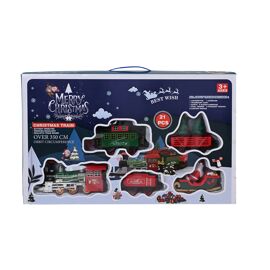 Toy Shop 21pc Christmas Train Track with Lights & Sound