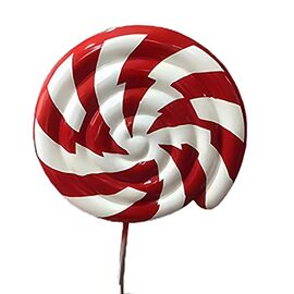 Red & White Swirl Candy Lolly 180 cm