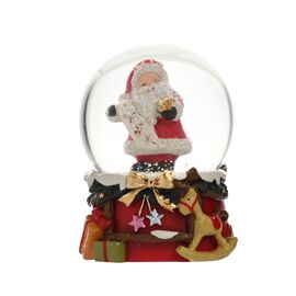 Santa & Friends Santa with List Snowglobe - 45mm