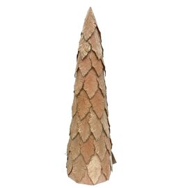 Large Glitter Leaf Ornamental Tree in Pastel Pink 58cm