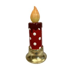 LED Large Resin Red Candle 9.8" x 9.8" x 21.5"