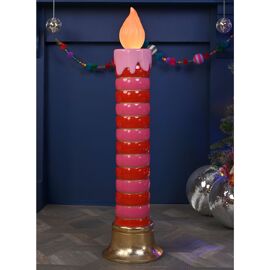 LED Extra Large Resin Candle Display 9.8" x 9.8" x 38.2"