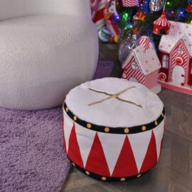 Drum Shaped Cushion in Chenille
