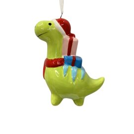 Green Dinosaur Hanging Decoration 3.5"