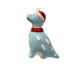 Blue Dinosaur with Spots Hanging Decoration 3.5"
