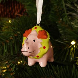 Pink Dinosaur Hanging Decoration 3.5"