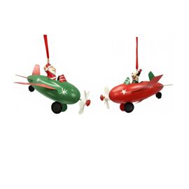 **ASTD MULTI 6** Metal  Aeroplane Hanging Tree Decoration