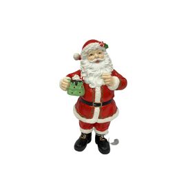 Standing Santa Figurine Holding Mug Of Chocolate 21cm