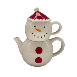 Snowman Tea For One Teapot & Mug Set