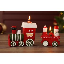Train & Carriage Candle Set H8.5 cm