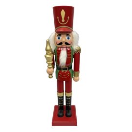 15" Musical Nutcracker Red & Green