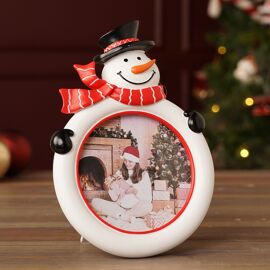 Snowman Resin Photo Frame 4" x 4"