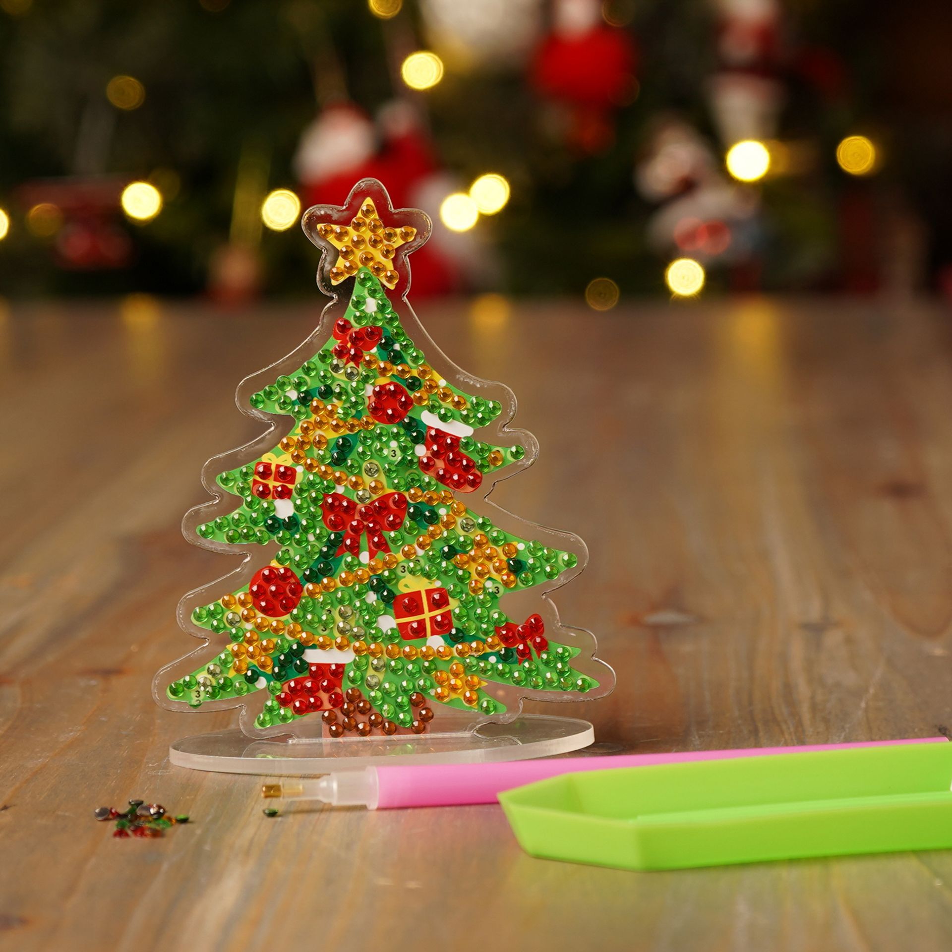 Christmas Tree Diamond Art Kit includes Acrylic Sheet, Acrylic