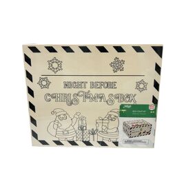 Night Before Christmas Wooden Box Includes 5pcs Watercolour Pens