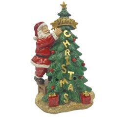 Regal Tidings LED Santa with Christmas Tree Ornament