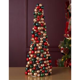 Regal Tidings Christmas Ball Christmas Tree Red, Green & Gold 48cm