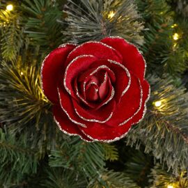 Regal Tidings Red Rose Tree Clip