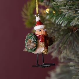 Regal Tidings Resin Robin Hanging Tree Decoration