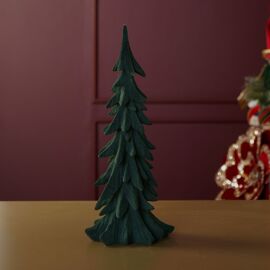 Regal Tidings Flocked Green Tree Decoration
