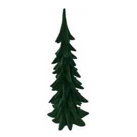 Regal Tidings Flocked Green Tree Decoration