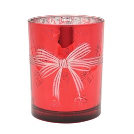 Medium Filled Candle - Red Bow