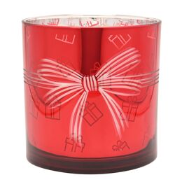 Large Filled Candle - Red Bow