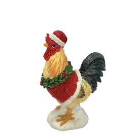 Christmas Standing Rooster Figurine 24cm