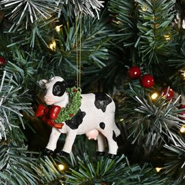 Christmas Cow Hanging Ornament
