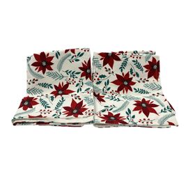 **MULTI 4** Printed Cotton Poinsettia Placemat 35x45cm