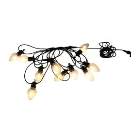 LED Outdoor Party Candle Shape String Light 10 Warm White Bulbs 5m