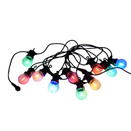 LED Outdoor Filament Party String Light 10 Multicolour Bulbs 5m