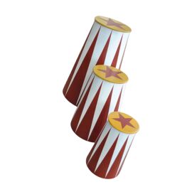 Circus Plinths with Lids 1.2m (3 Sizes in one Set)