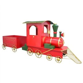 Metal Train Prop With Carriage 360cm x 135cm x 90cm