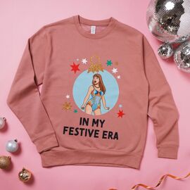 Icons Christmas Pink Sweater- Christmas Era- Extra Large