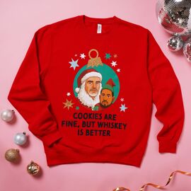 Icons Christmas Red Sweater - Whiskey is Better - Extra Large