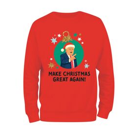 Icons Christmas Red Sweater - Make Christmas Great Again - Extra Large