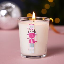 Patch 10cl Clear Votive Candle - Nutcracker Design
