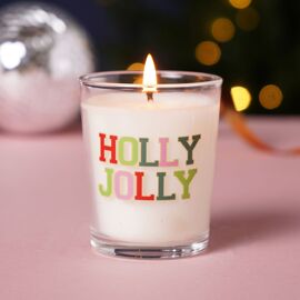 Patch 10cl Clear Votive Candle - Holly Jolly