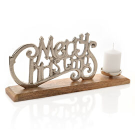 **MULTI 2** Merry Christmas Candle Holder 40cm
