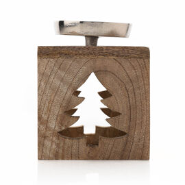 Cut-Out Christmas Tree Candle Holder